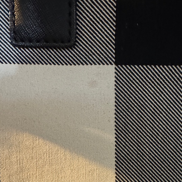 Kate Spade NY Black and White Buffalo Plaid Satchel - Picture 7 of 7